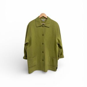 Lucia 100% New Wool Bright Olive Green Women's Coat